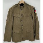 WWI US 10th Coast Artillery Minelayer Patched Wool Tunic