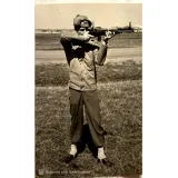 WWII Original US Troop Holding M1 Carbine Photograph
