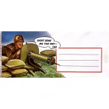 WWII US Army "Shoot some Ink on This Way" Humorous Cartoon/Comic Envelope