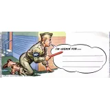 WWII ​US Army "I'm Lookin' For!" MP Humorous Cartoon/Comic Envelope.