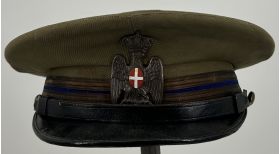 WWII Italian Colonial Africa Police Troops Officers Visor Cap​​