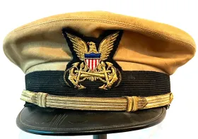 WWII US ATS Army Transport Service Officers Visor Cap