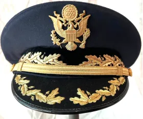 Vietnam War Era General Officer’s Dress Blue Uniform Peaked Visor Cap.