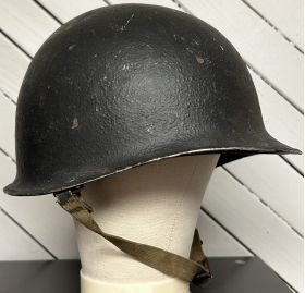 ​WWII USN M1 Fixed Bale Navy Gray Helmet.