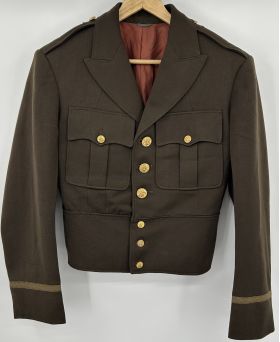 WWII US Army Officers Cutdown 4 Pocket Service Jacket.
