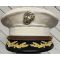 WWII US Marine Corps Officer White Visor Cap.  ​